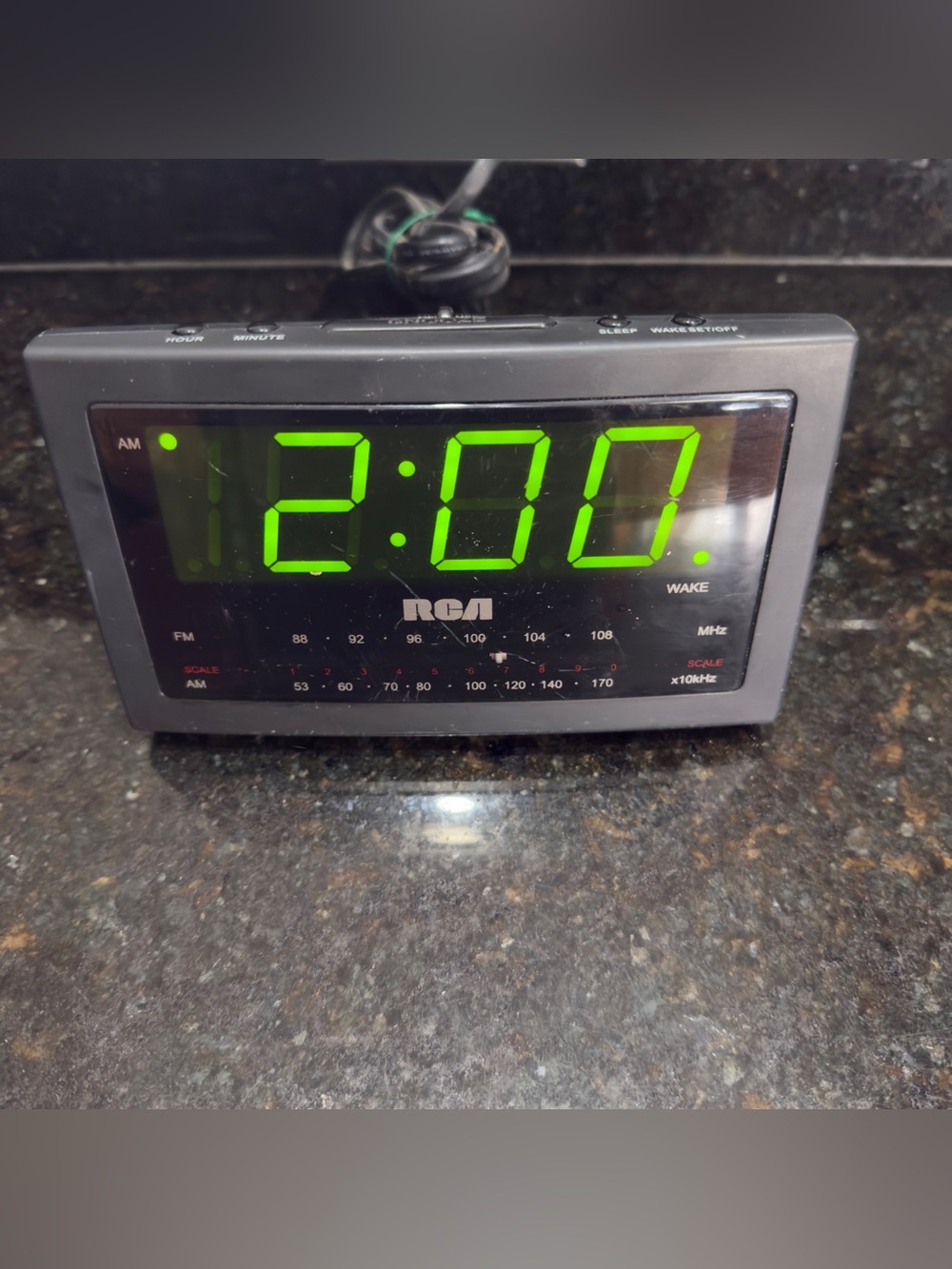 RCA Am/Fm Alarm Clock Digital Radio Tested Working Model # RP3701A Vintage
